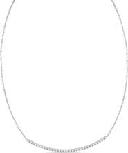 Bony Levy 18K Gold Audrey Diamond Curve Bar Necklace