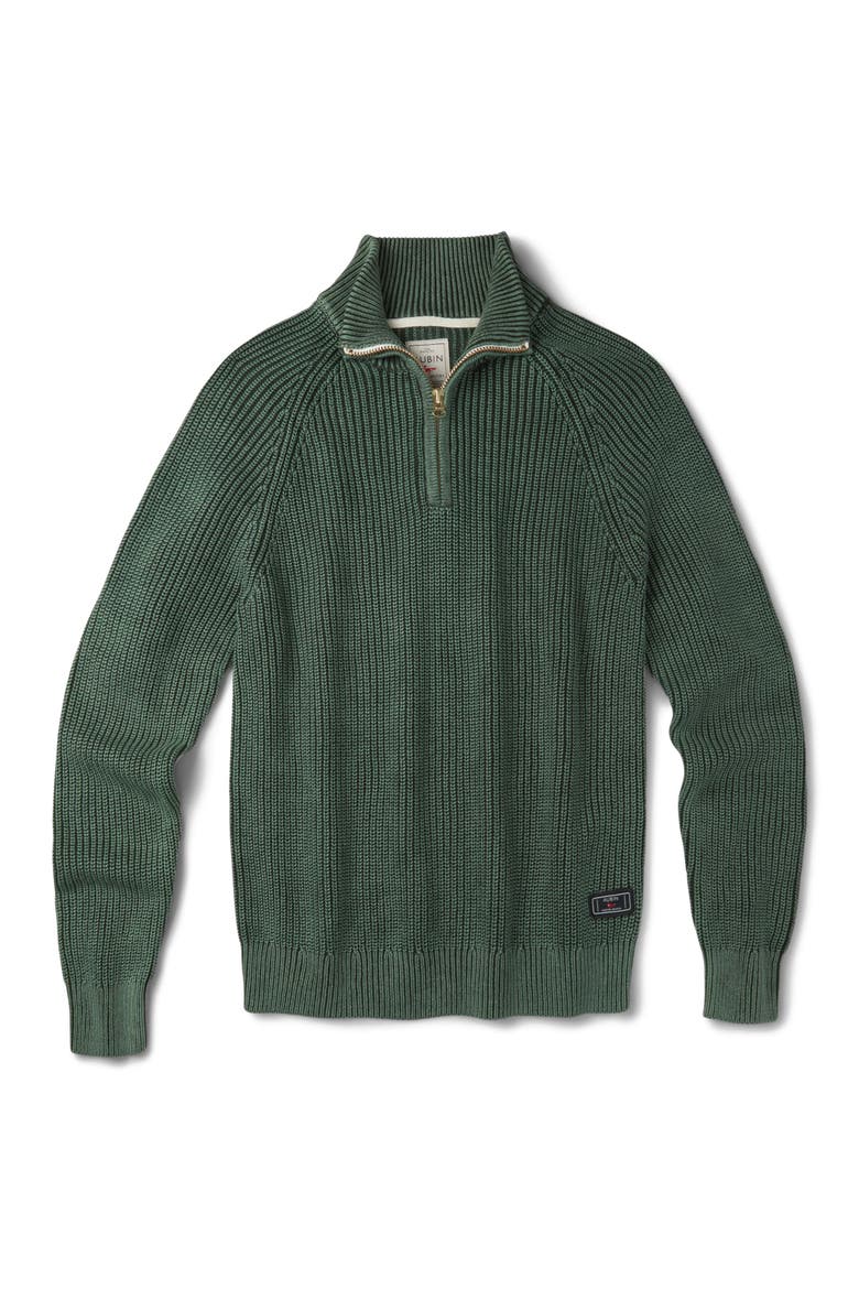 Martin Zip Neck Long Sleeve Jumper, Alternate, color, Khaki