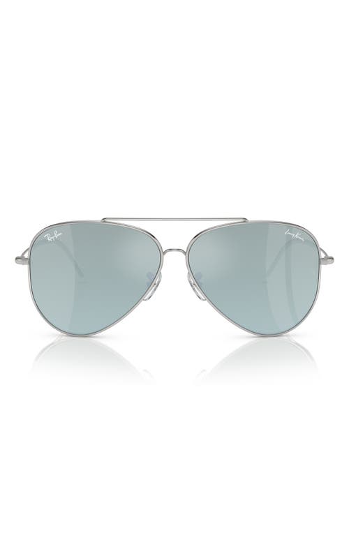 Ray Ban Ray-ban Aviator Reverse 59mm Pilot Sunglasses In Gray