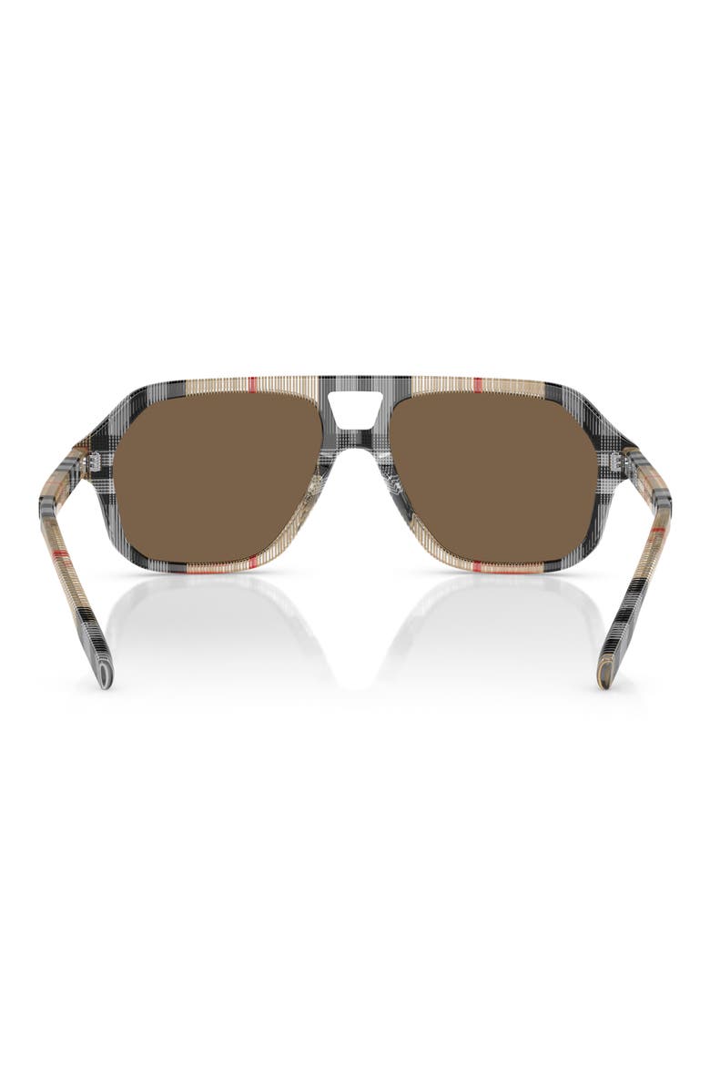Kids' 50mm Irregular Sunglasses, Alternate, color, VINTAGE CHECK / DARK BROWN