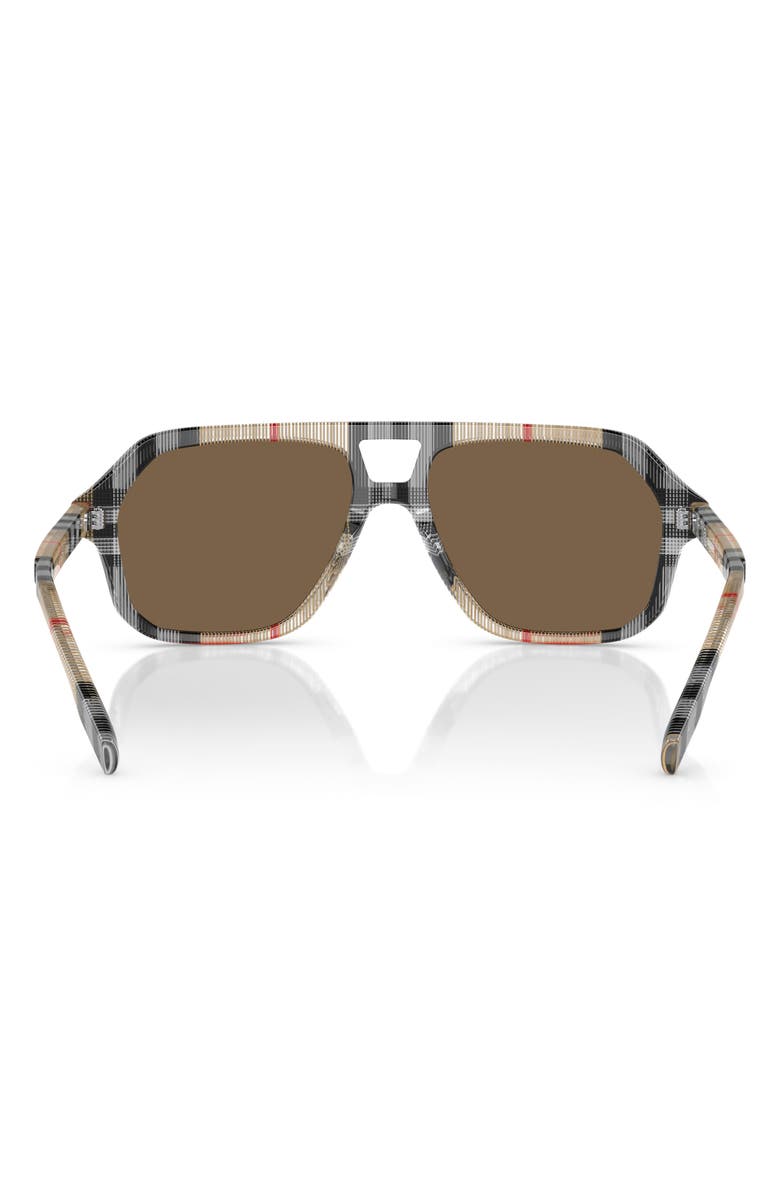 Burberry Kids' 50mm Irregular Sunglasses, Alternate, color, Vintage Check / Dark Brown