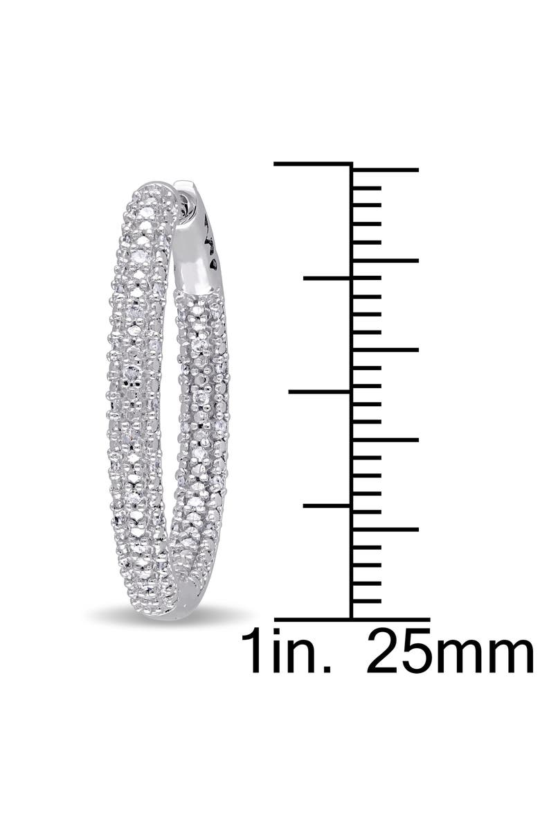 Julianna B. Diamond Hoop Earrings 10k White Gold, Alternate, color, 