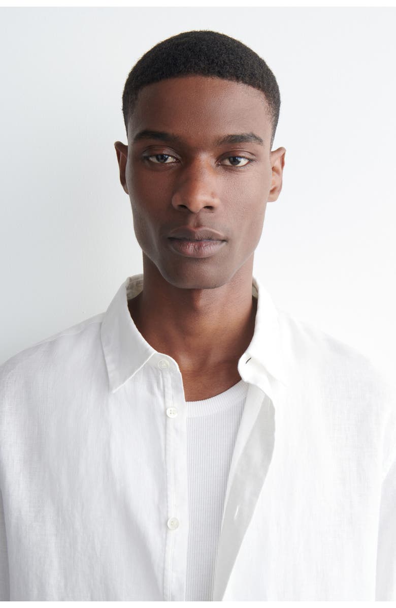 COS Relaxed Linen Shirt, Alternate, color, White