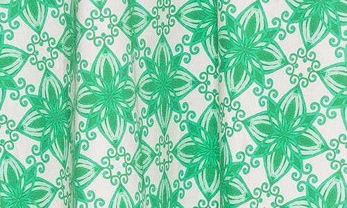 Alexia Admor Hadley Stretch Cotton Midi Skirt In Green Geo