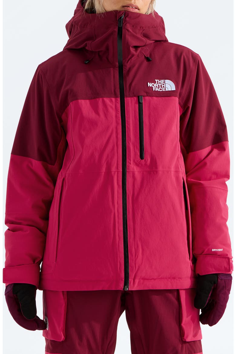 Freedom Insulated Waterproof Hooded Jacket, Main, color, LALI GURAN/ BURGUNDY CRUSH