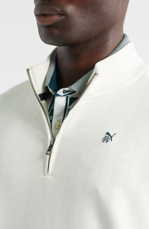 Puma Golf X Reigning Champ Cloudspun Fleece Quarter Zip Pullover In White