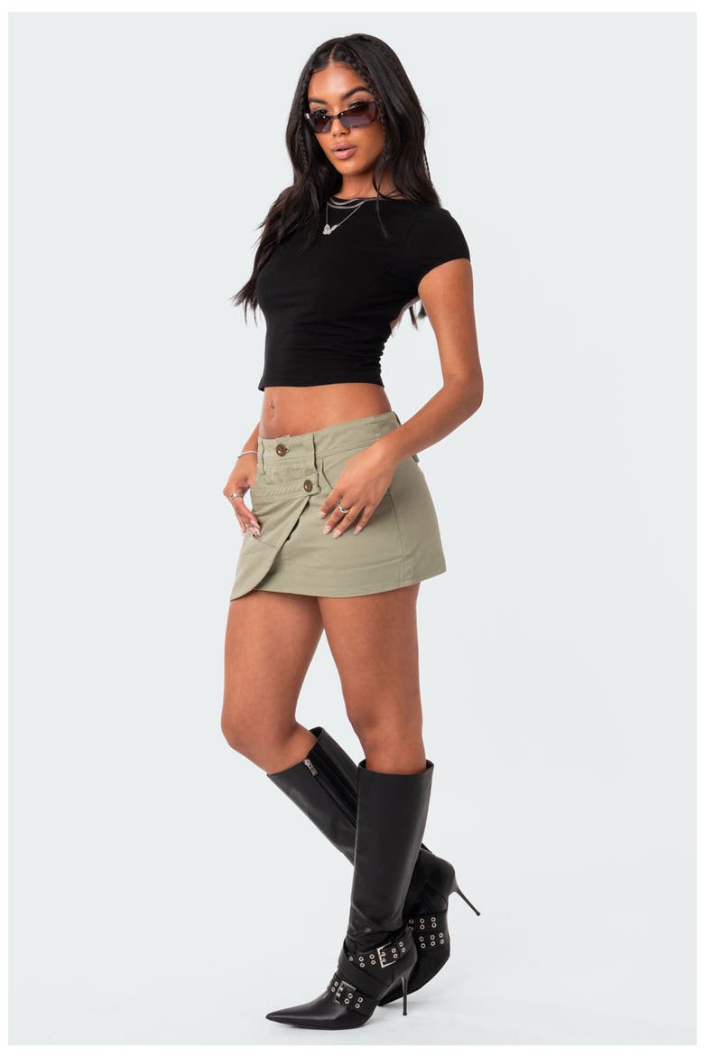 Bambi Open Back Crop T-Shirt, Alternate, color, BLACK