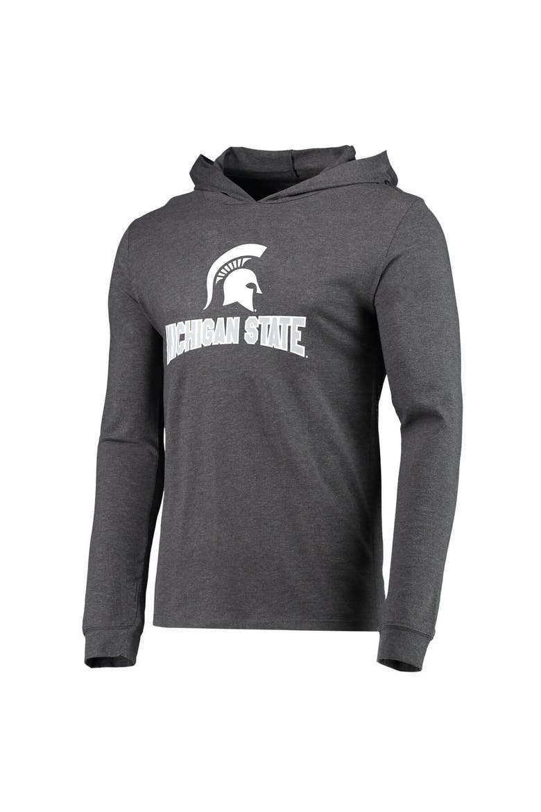 Men's Concepts Sport Green/Heather Charcoal Michigan State Spartans Meter Long Sleeve Hoodie T-Shirt & Jogger Pajama Set, Alternate, color, Green
