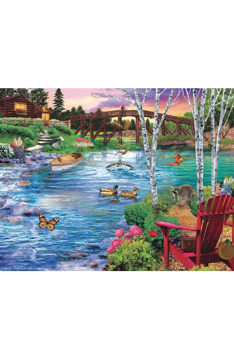 Sunsout Bridge Fishing 500 piece Jigsaw Puzzle for Adults, Alternate, color, Multicolor