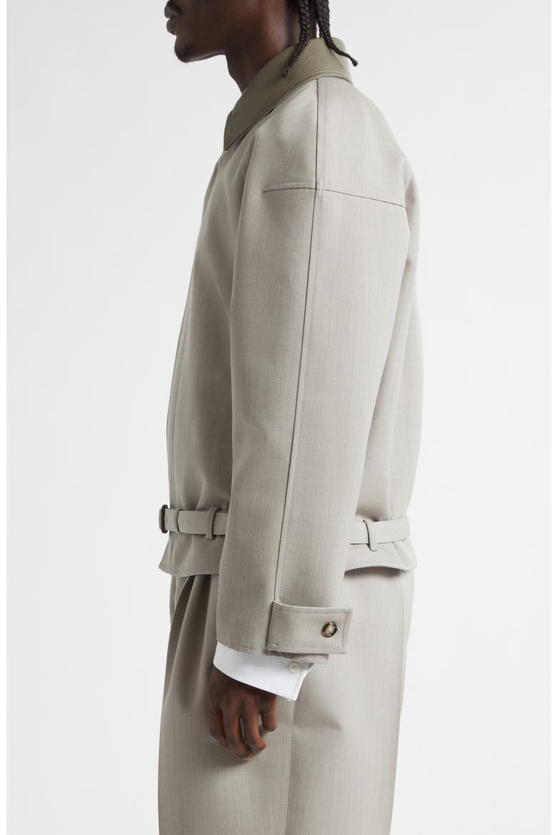 Oversize Wool Mélange Zip Jacket, Alternate, color, 1105 STONE MELANGE