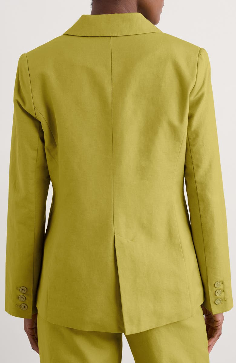 Seasalt Cornwall Erica Linen & Organic Cotton Blazer, Alternate, color, Lime