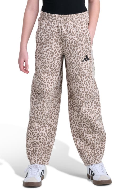Kids' Animal Print Barrel Leg Fleece Pants