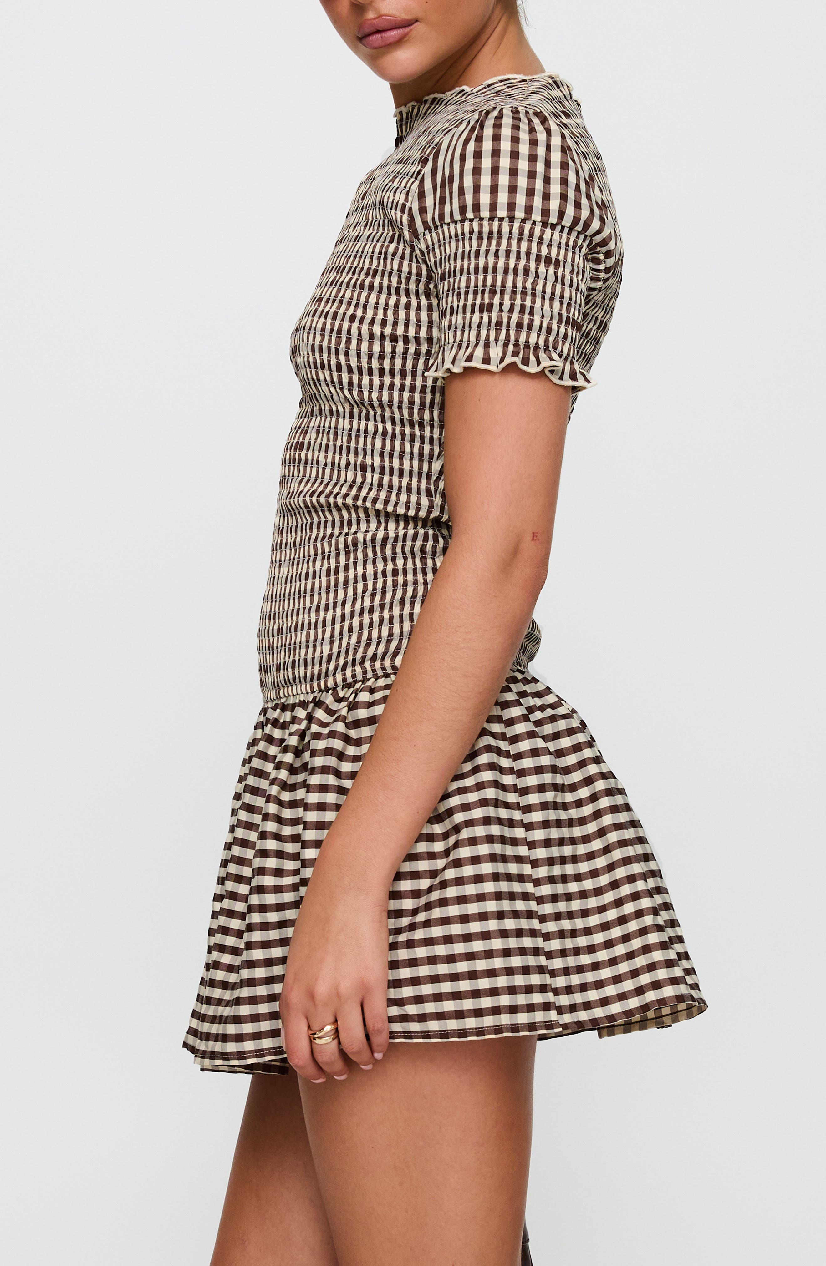 princess polly plaid dress Twist Of Fate V Neck Mini Navy Maxi dresses Polished checks define this prairie The perfect plaid dress from