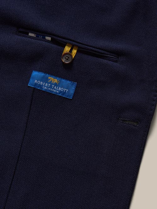 Robert Talbott Wright Knit Blazer In Blue