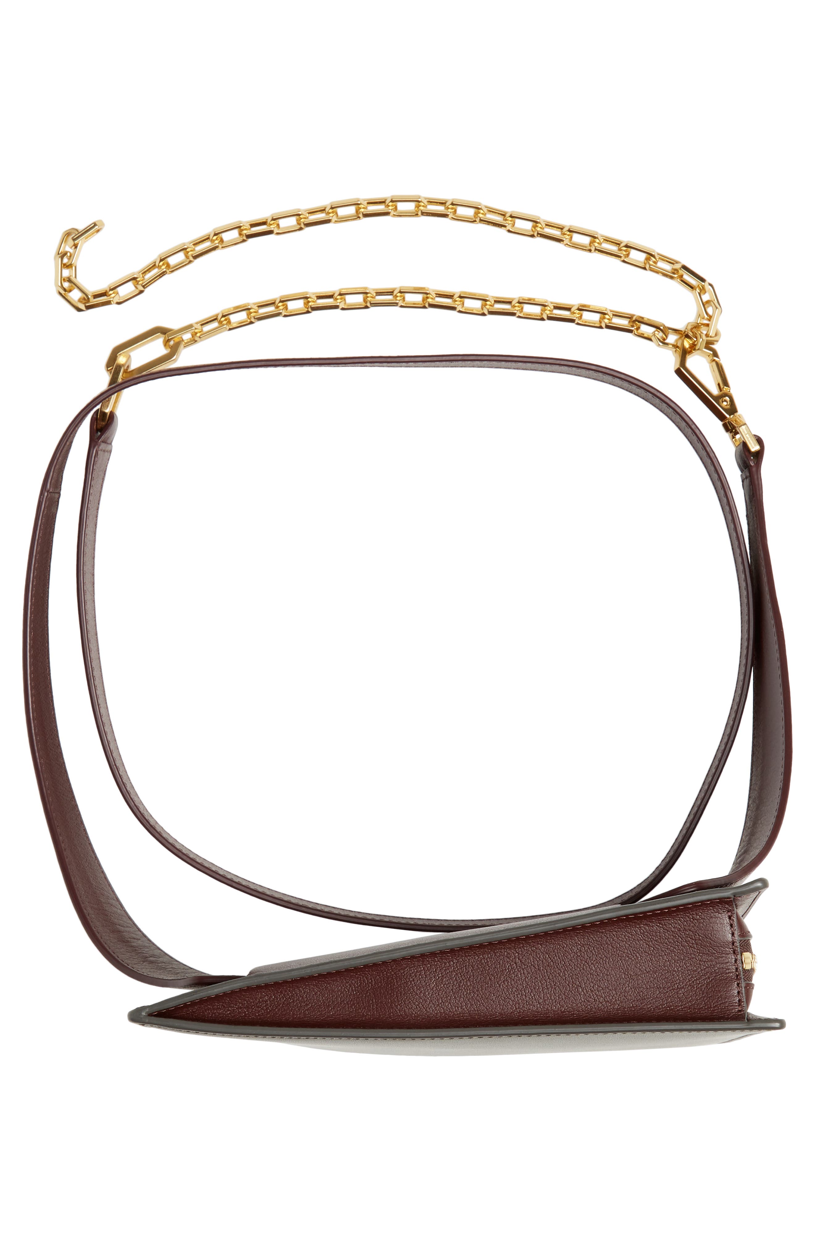 the VOLON Dia Asymmetrical Convertible Leather Belt Bag, Alternate, color, 