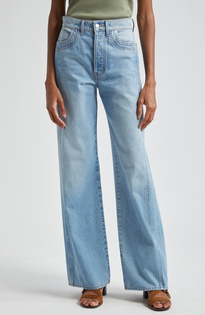 Veronica Beard Taylor High Waist Wide Leg Jeans, Main, color,