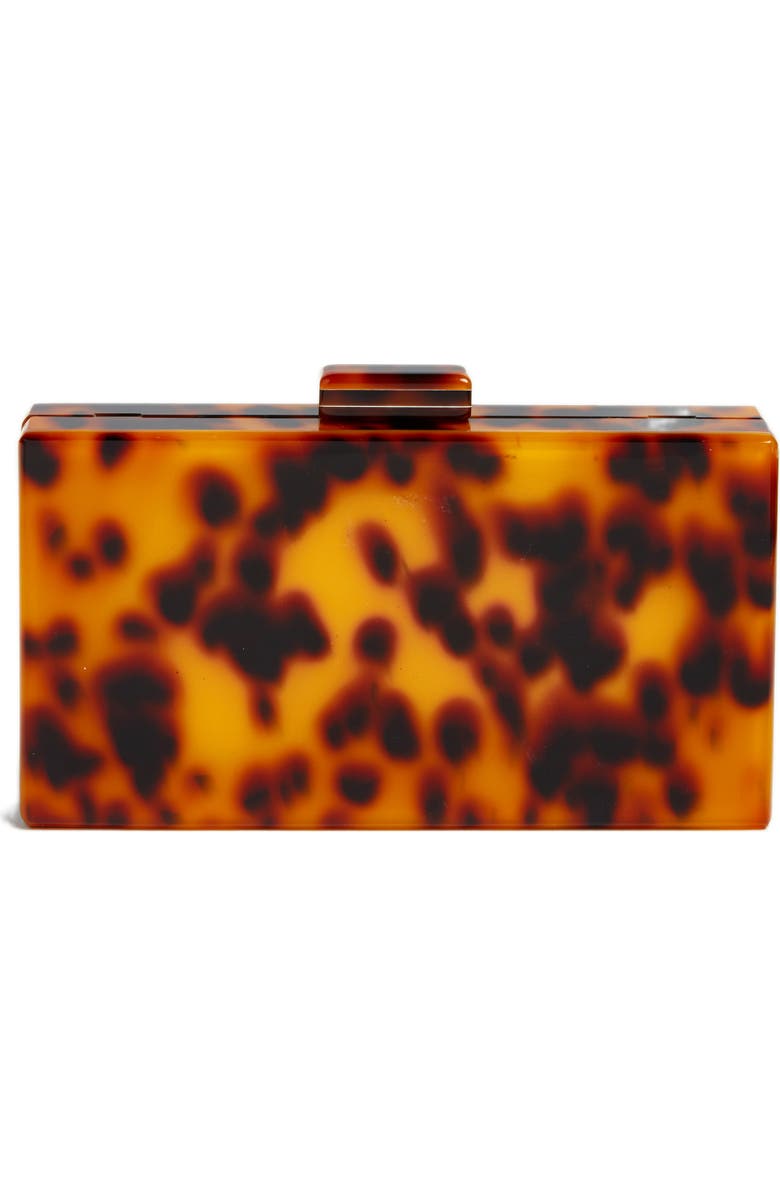Like Dreams Pia Faux Tortoiseshell Box Clutch, Main, color,