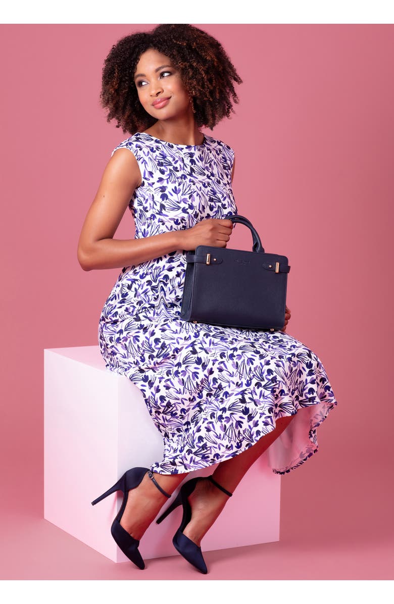 Alie Street London Luna Boat Neck Sleeveless Midi Dress, Alternate, color, Indigo Ink Blue