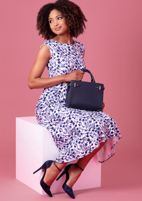 Alie Street London Luna Boat Neck Sleeveless Midi Dress In Purple