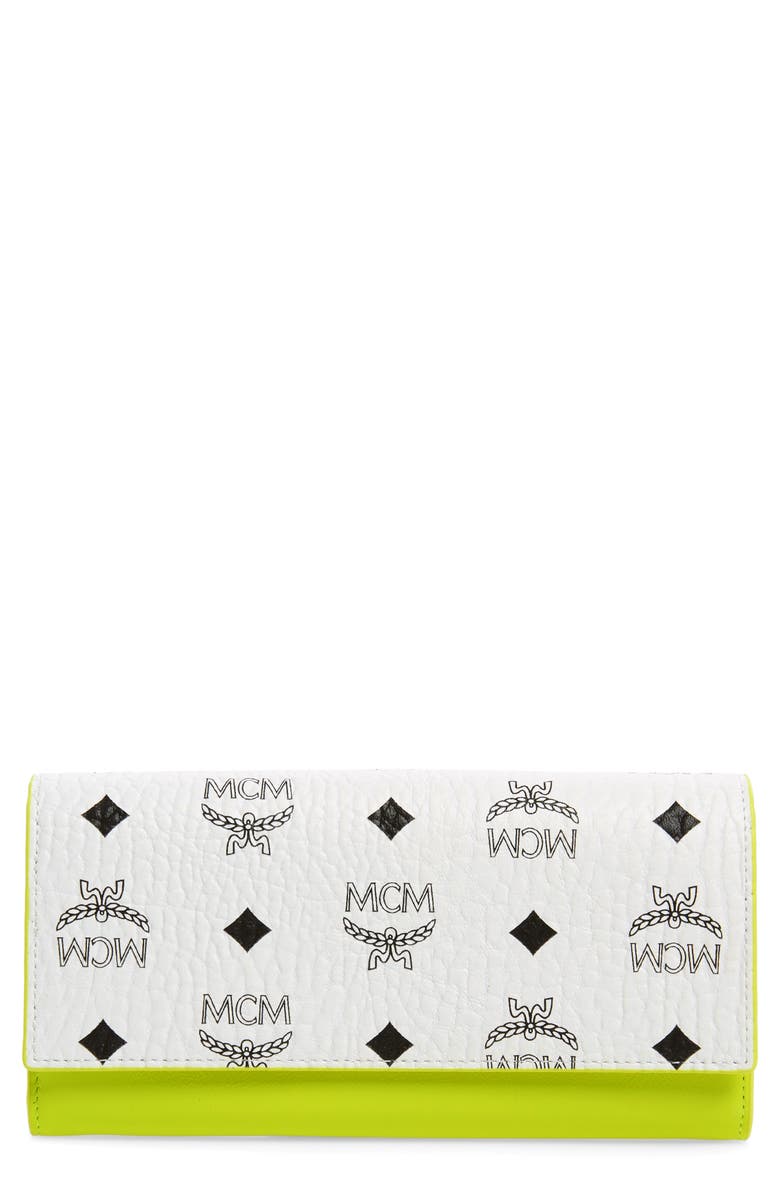 MCM Wilder Visetos Leather Wallet, Main, color, 