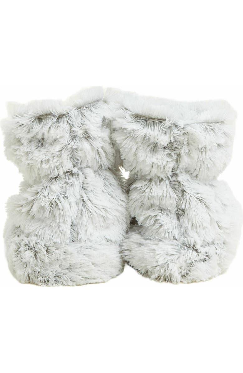 Warmies Marshmallow Plush Booties, Alternate, color, Marshmallow Gray
