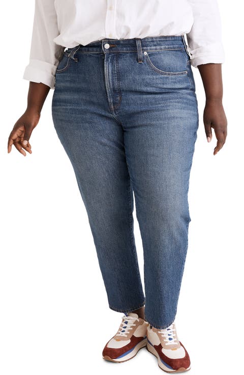 The Perfect High Waist Tapered Jeans (Drayton Wash) (Plus Size)