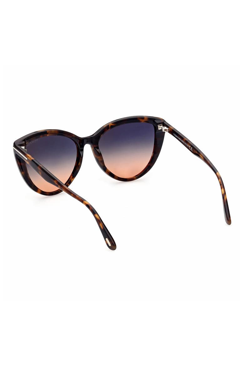 Isabella-02 56mm Gradient Cat Eye Sunglasses, Alternate, color, COLHAV/ GRNG