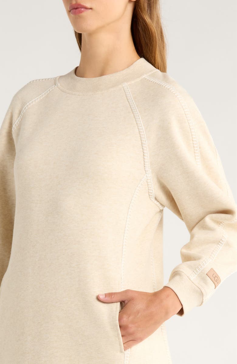 UGG<sup>®</sup> Classic Long Sleeve Nightgown, Alternate, color, Sand Heather