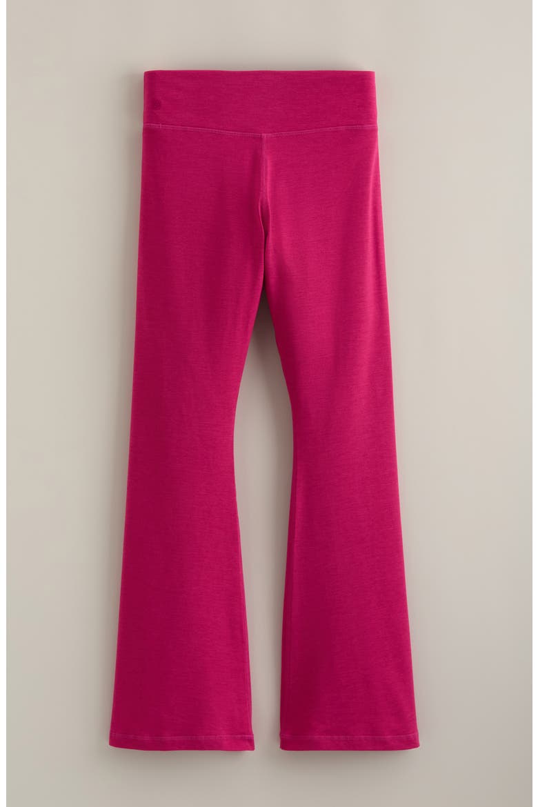 Kids' Zen Soft Crossover Flare Pants, Alternate, color, PINK PLUMIER