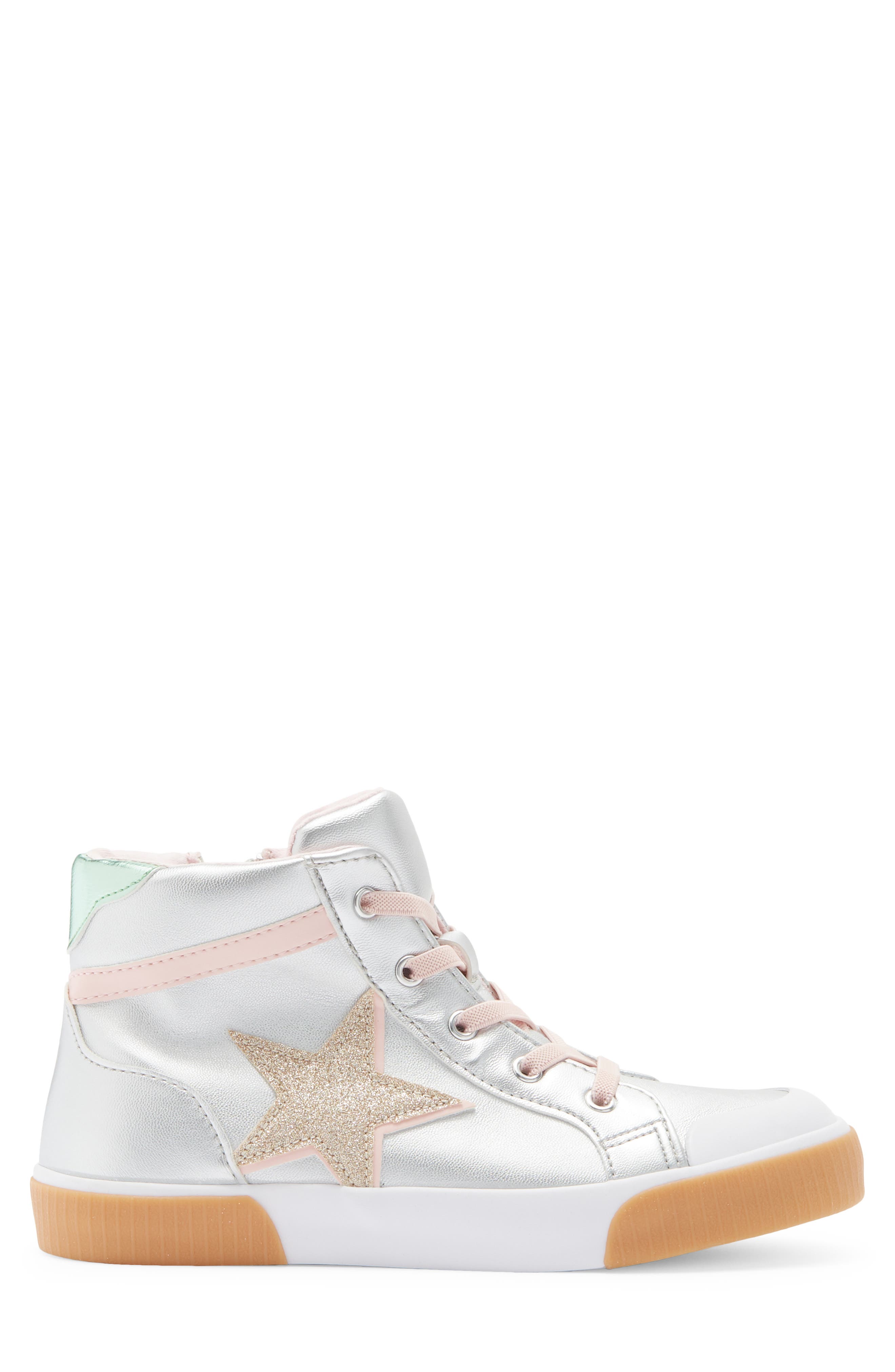 Kids' Hanna High Top Sneaker, Alternate, color, SILVER MULTI