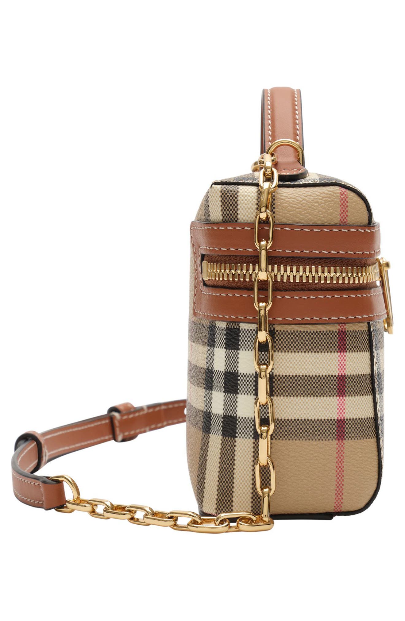 Mini Check Vanity Crossbody Bag, Alternate, color, ARCHIVE BEIGE