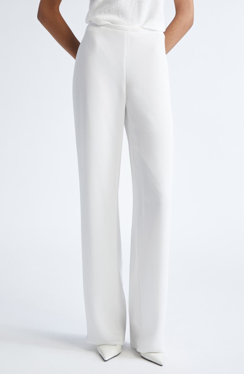 Emporio Armani Tech Waffle Straight Leg Pants, Main, color, White