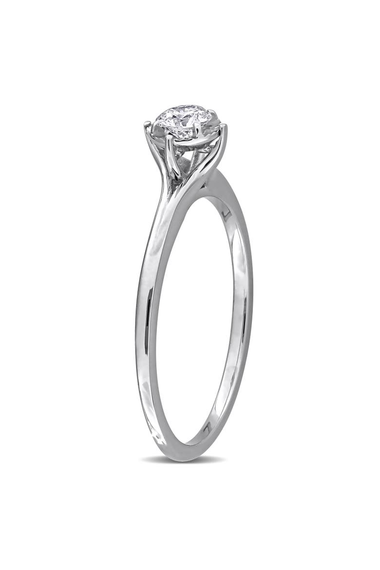 Lab-Grown Diamond Solitaire Ring 18k, Alternate, color, White Gold