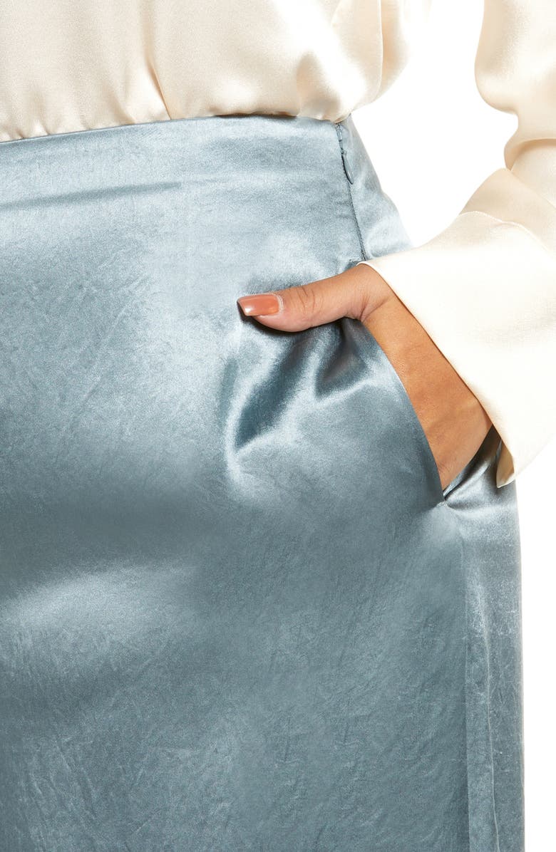 Vince Satin Wide Leg Cullottes, Alternate, color, Azure Stone