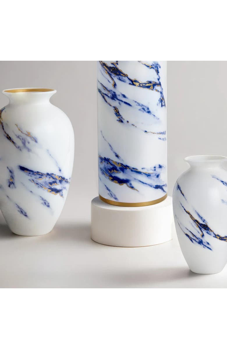 Prouna Marble Azure 9.5 Inch Urn Vase, Alternate, color, White