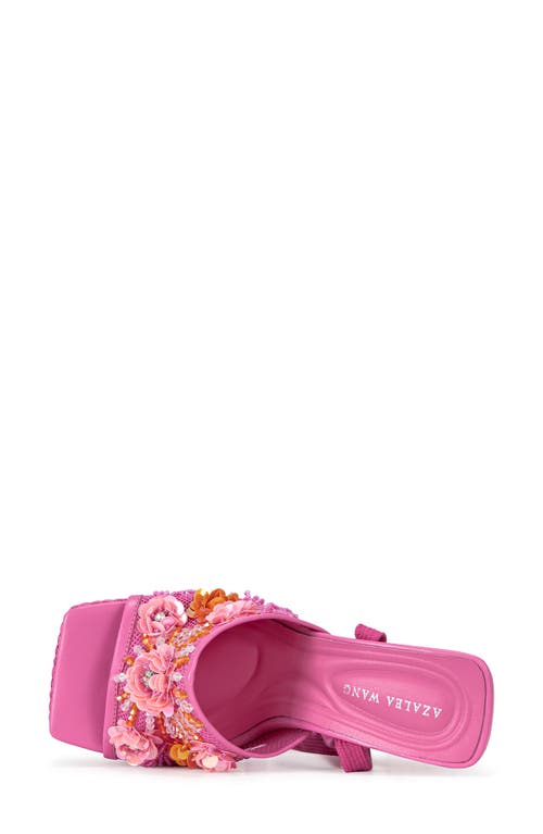 Azalea Wang Fiamma Ankle Wrap Platform Sandal In Pink
