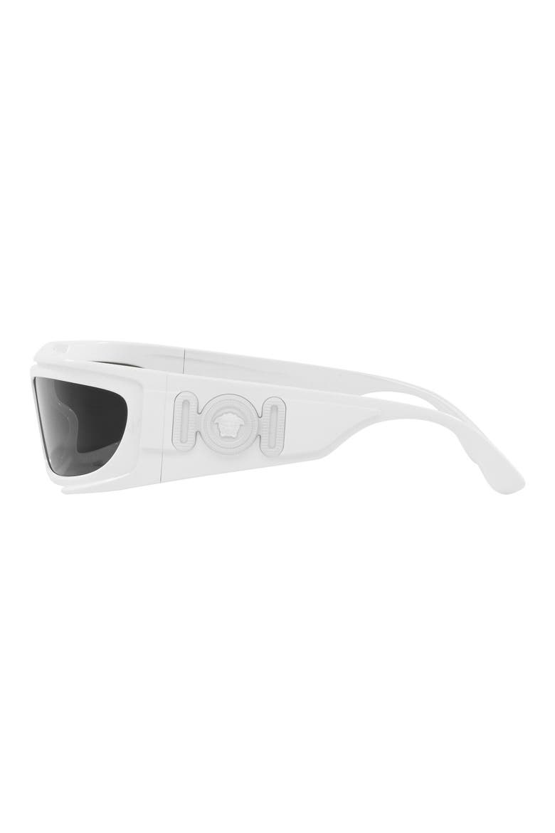 67mm Rectangular Sunglasses, Alternate, color, WHITE
