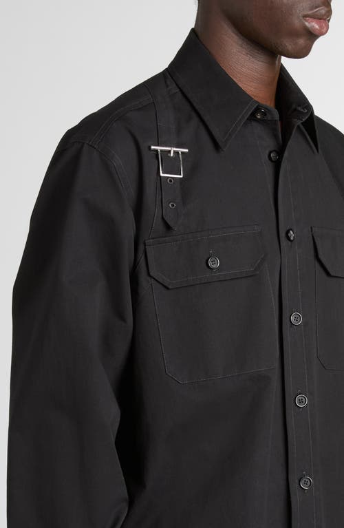 Alexander Mcqueen Mcqueen T-bar Harness Utility Button-up Shirt In Black
