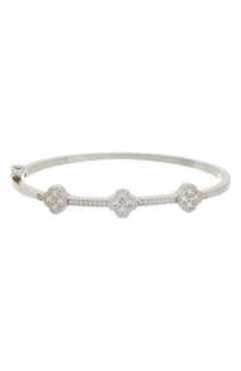 Cubic Zirconia Clover Bangle