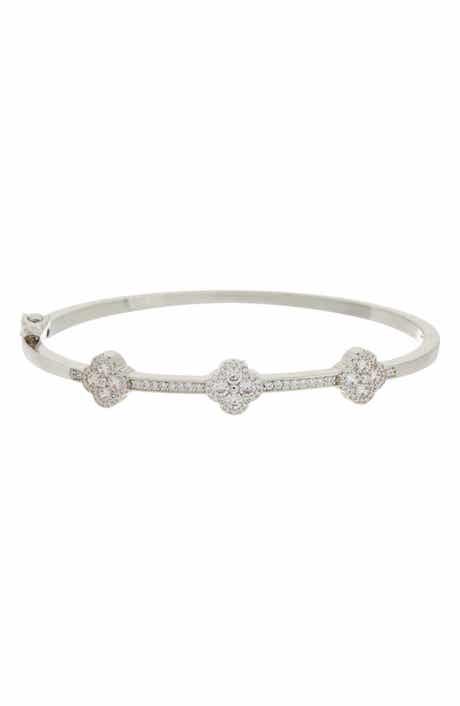 Cubic Zirconia Clover Bangle