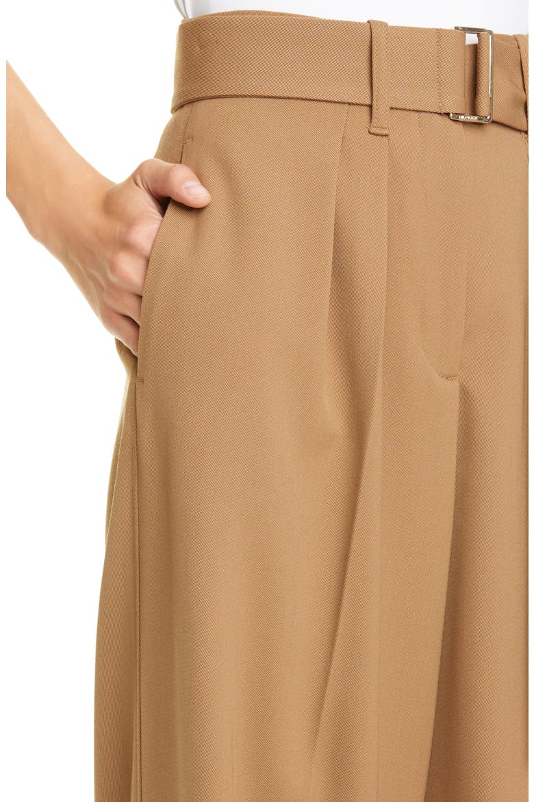 Wide Leg Cotton Blend Chino Pants, Alternate, color, CORNSTALK