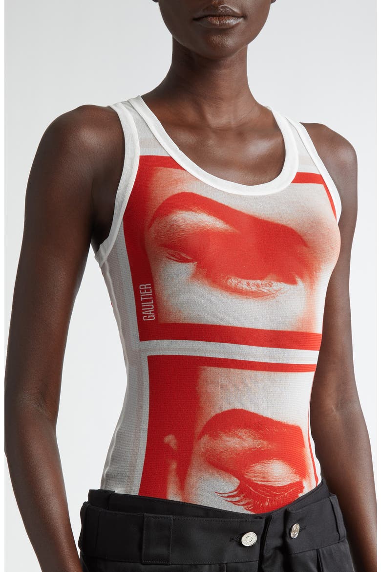 Eye Print Mesh Tank, Alternate, color, WHITE/ RED/ LIGHT ORANGE