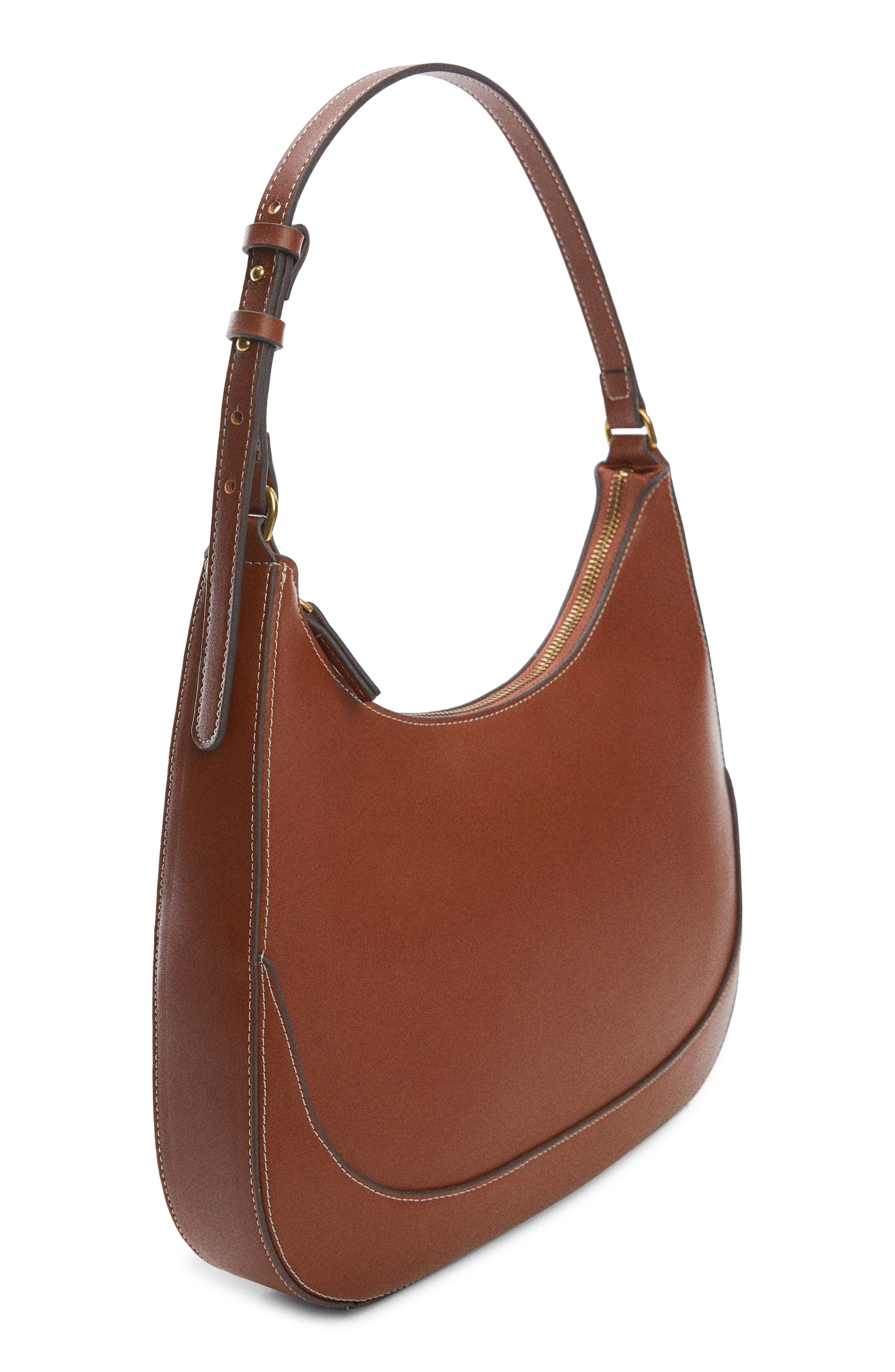 MANGO Faux Leather Shoulder Bag, Alternate, color, 