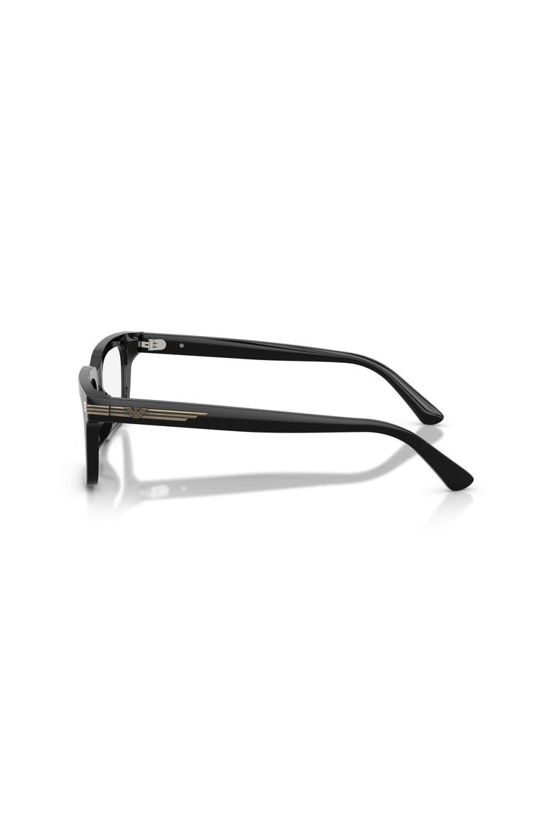 51mm Square optical glasses, Alternate, color, Black