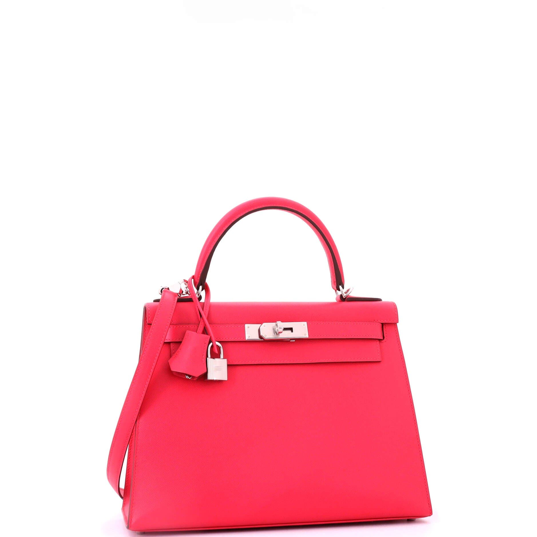 Pre-Owned Hermes Kelly Handbag Pink Madame with Palladium Hardware 28, Alternate, color, 