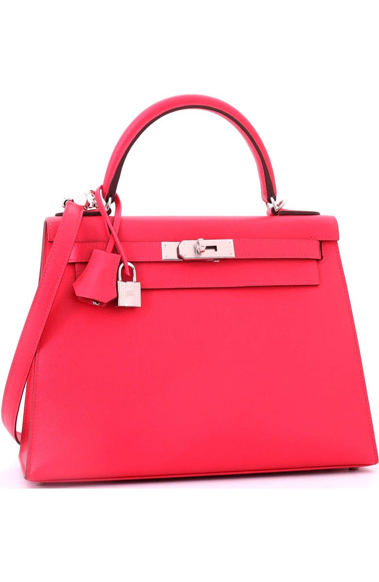Pre-Owned Hermes Kelly Handbag Pink Madame with Palladium Hardware 28, Alternate, color,
