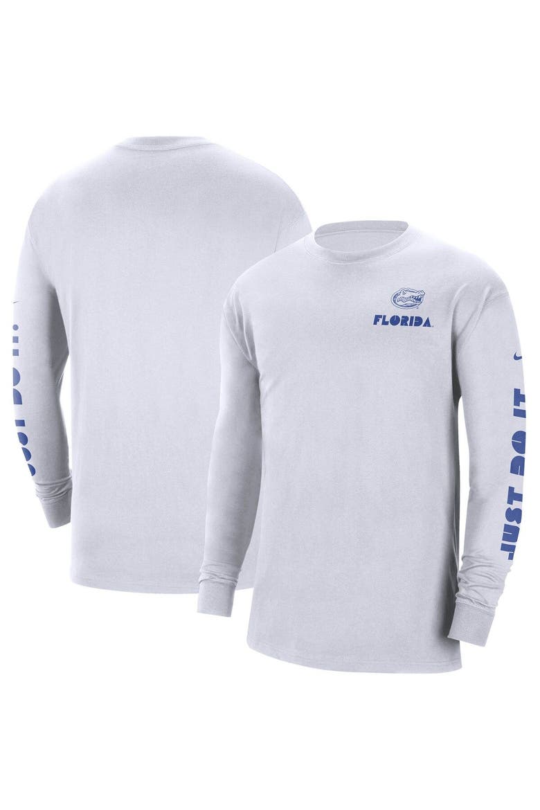 Men's Nike White Florida Gators Heritage Max 90 Long Sleeve T-Shirt, Main, color, White