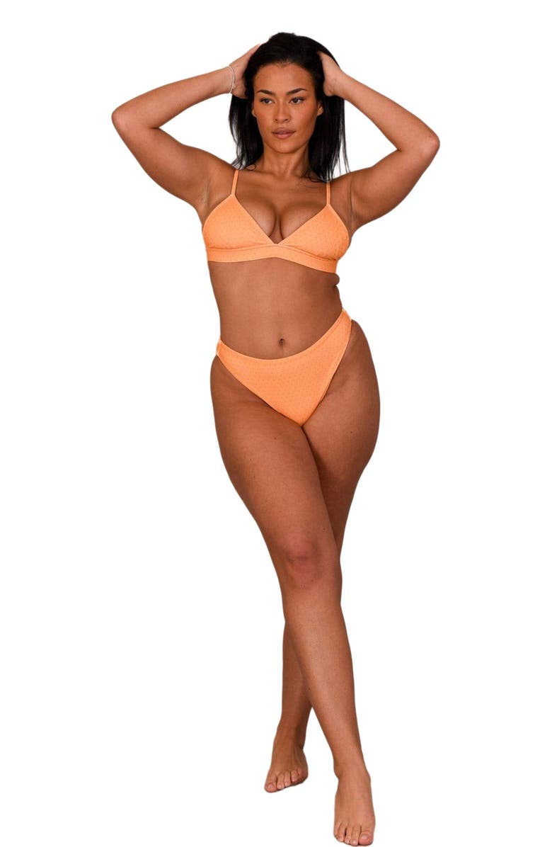 OOSC Tangerine Squeeze Boost 'Em Up Bikini Top, Main, color, Orange