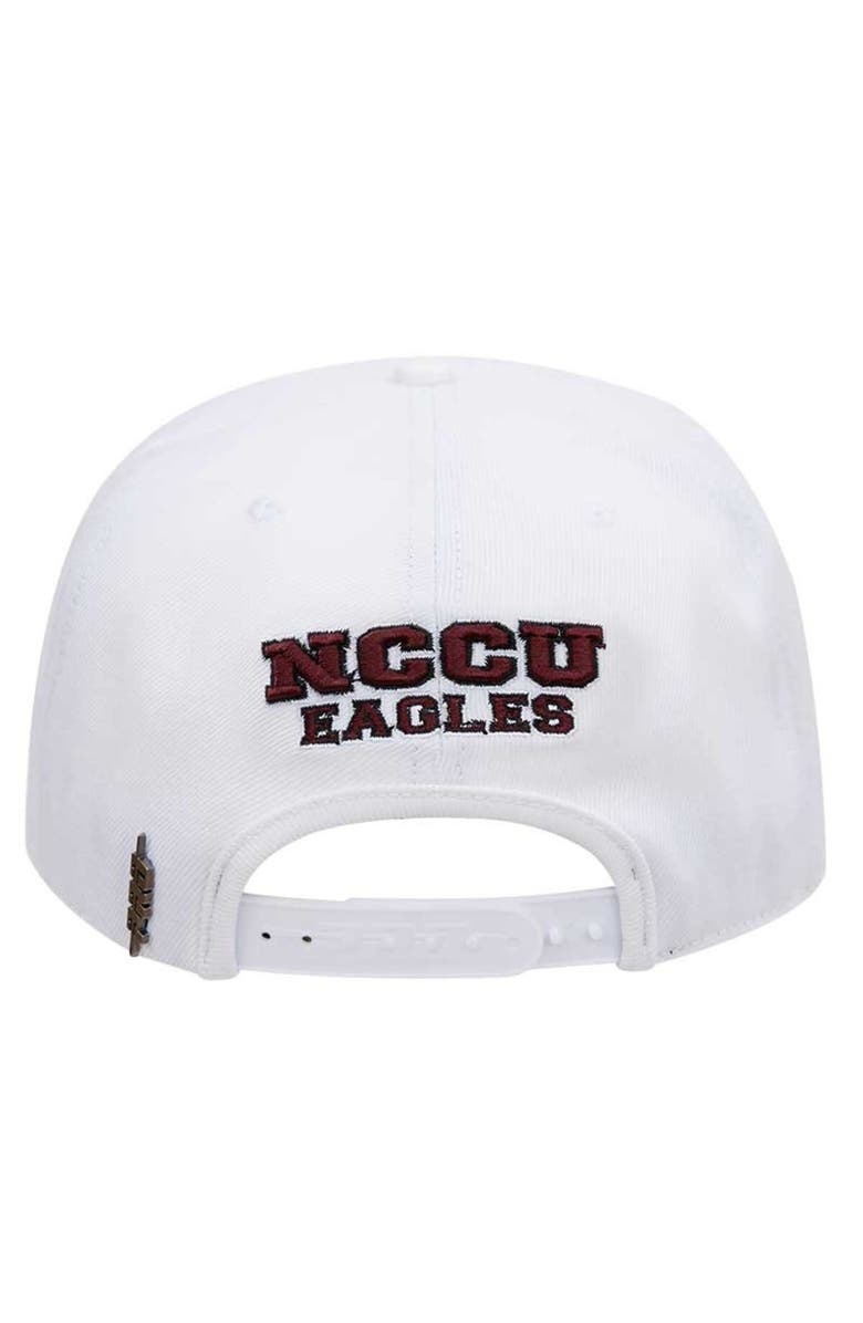 PRO STANDARD Men's Pro Standard White North Carolina Central Eagles Mascot Evergreen Wool Snapback Hat, Alternate, color, White