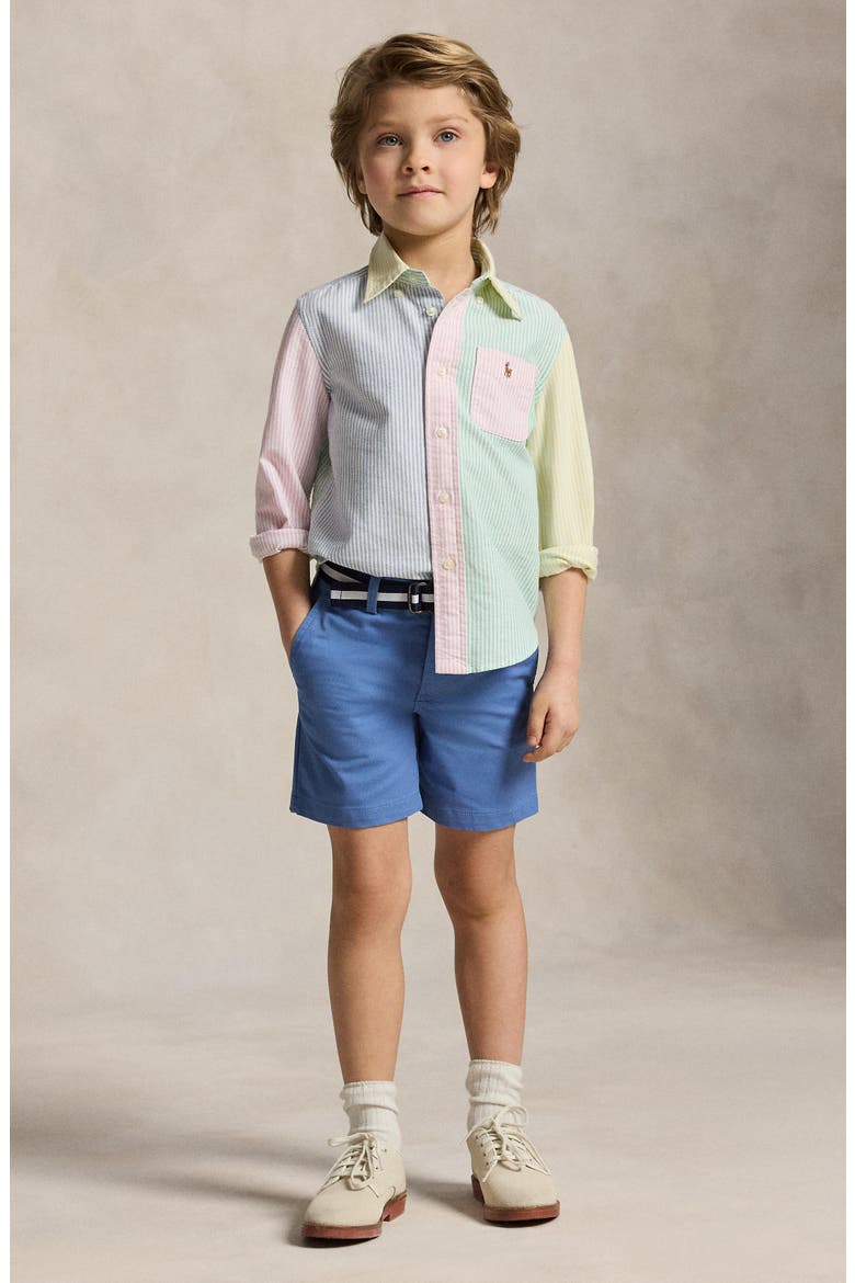 Kids' Stripe Cotton Button-Down Oxford Shirt, Alternate, color, MULTI